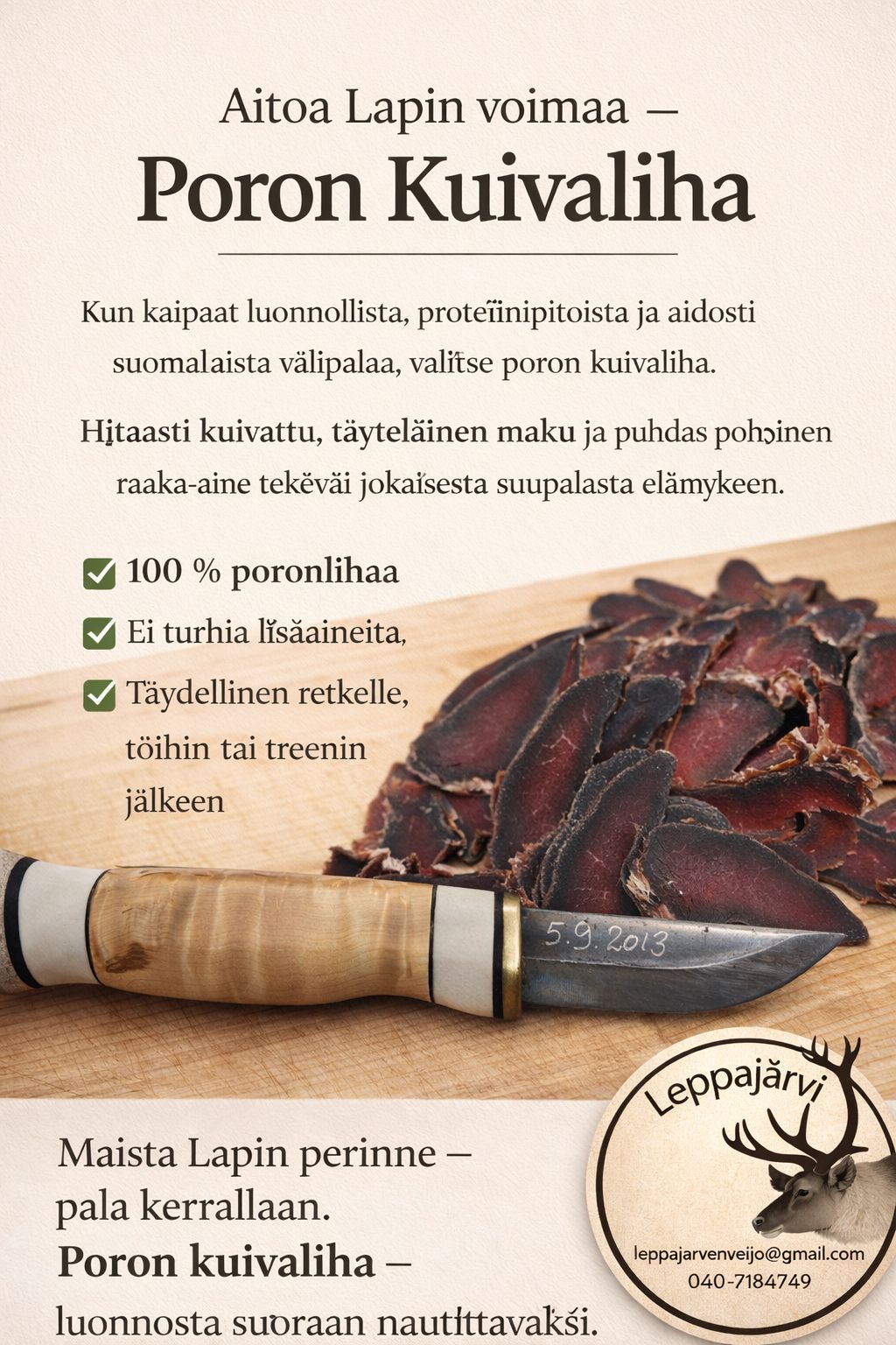 Poronlihaa suoraan tuottajalta Veijo Leppäjärvi